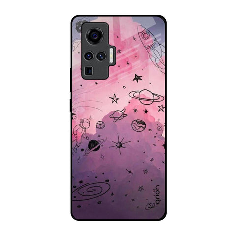 Space Doodles Vivo X50 Pro Glass Back Cover Online