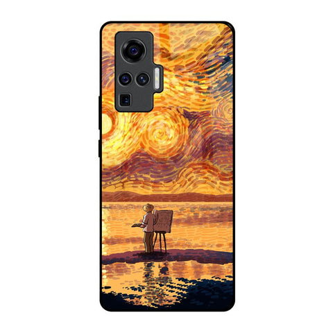 Sunset Vincent Vivo X50 Pro Glass Back Cover Online