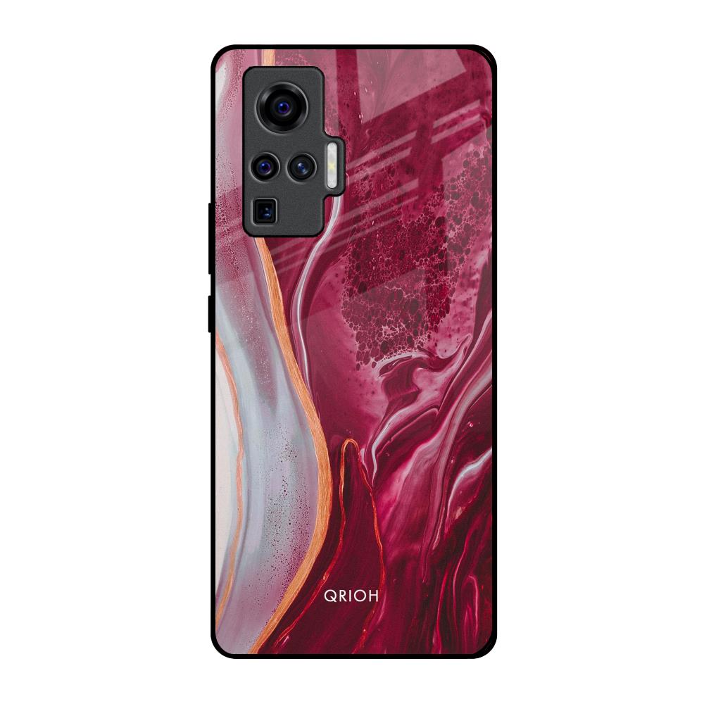 Crimson Ruby Vivo X50 Pro Glass Back Cover Online