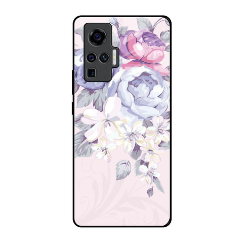 Elegant Floral Vivo X50 Pro Glass Back Cover Online