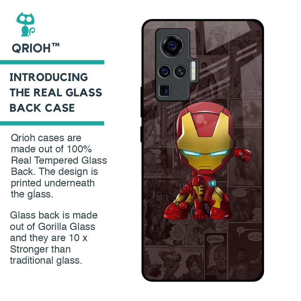 Angry Baby Super Hero Glass Case for Vivo X50 Pro