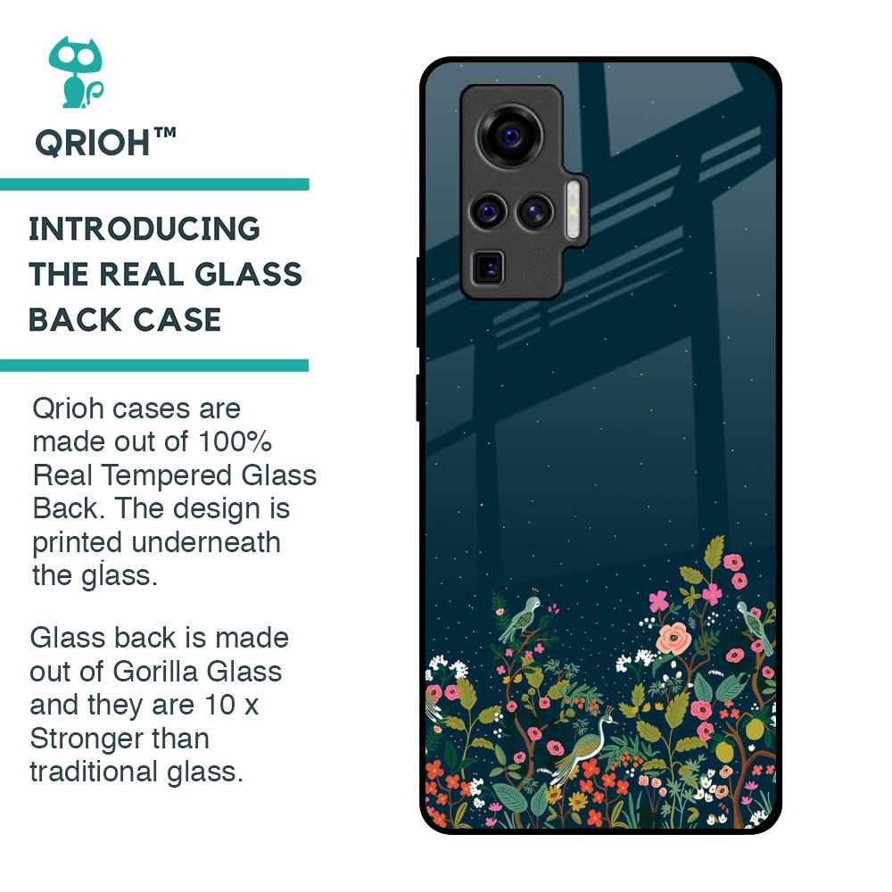 Small Garden Glass Case For Vivo X50 Pro