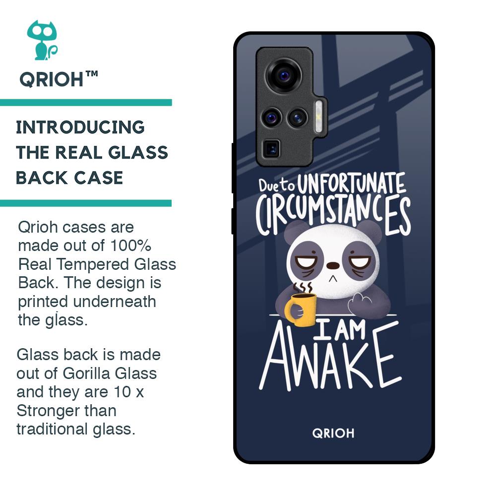 Struggling Panda Glass Case for Vivo X50 Pro