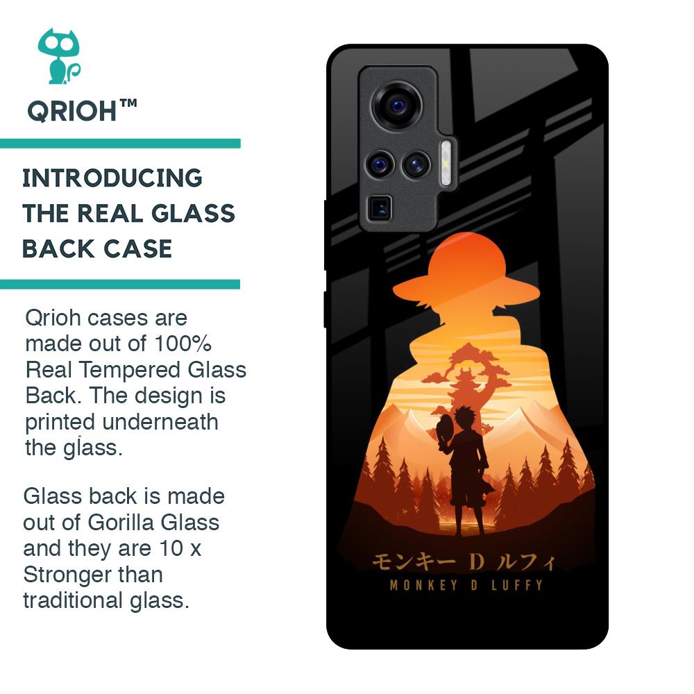 Luffy One Piece Glass Case for Vivo X50 Pro
