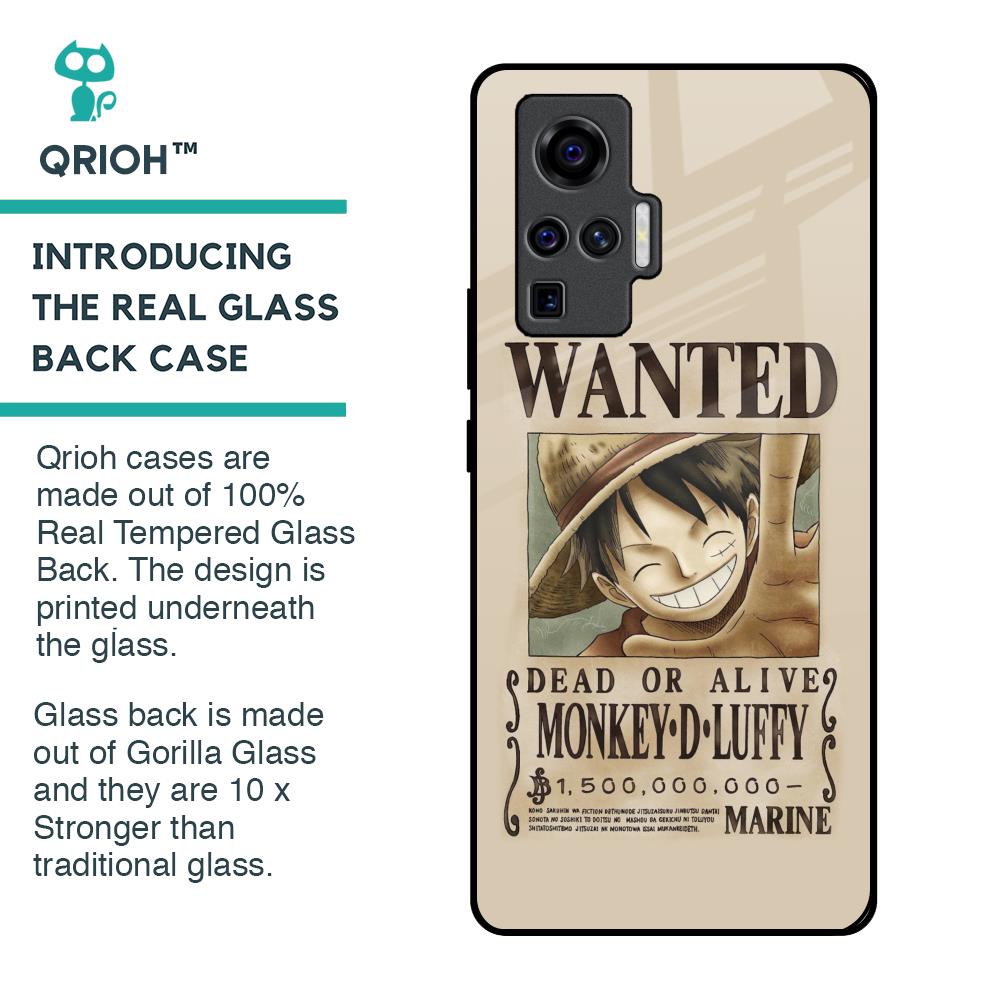 Luffy Wanted Glass Case for Vivo X50 Pro