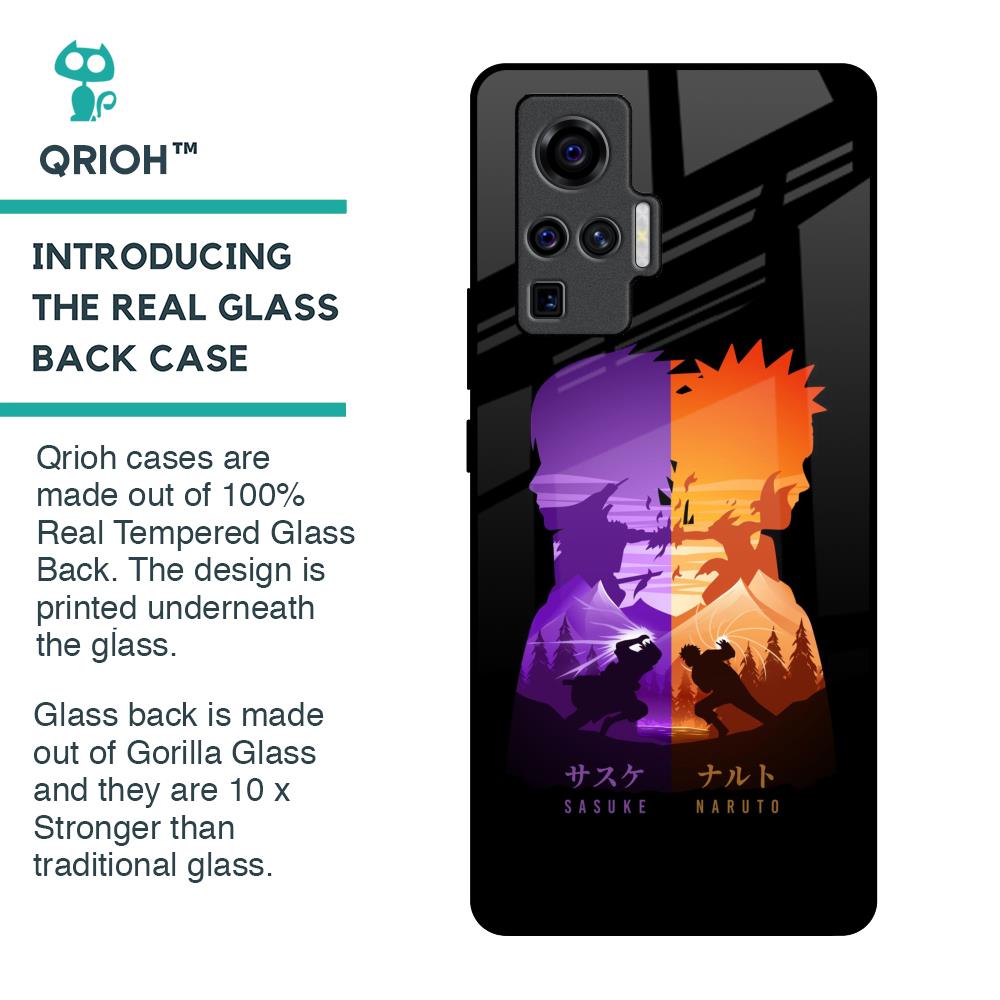 Minimalist Anime Glass Case for Vivo X50 Pro