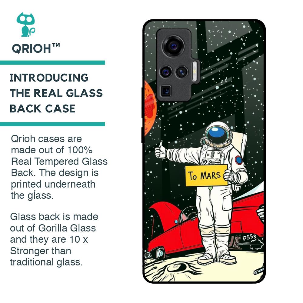 Astronaut on Mars Glass Case for Vivo X50 Pro