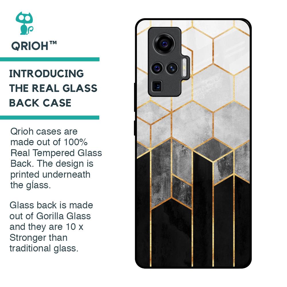 Tricolor Pattern Glass Case for Vivo X50 Pro