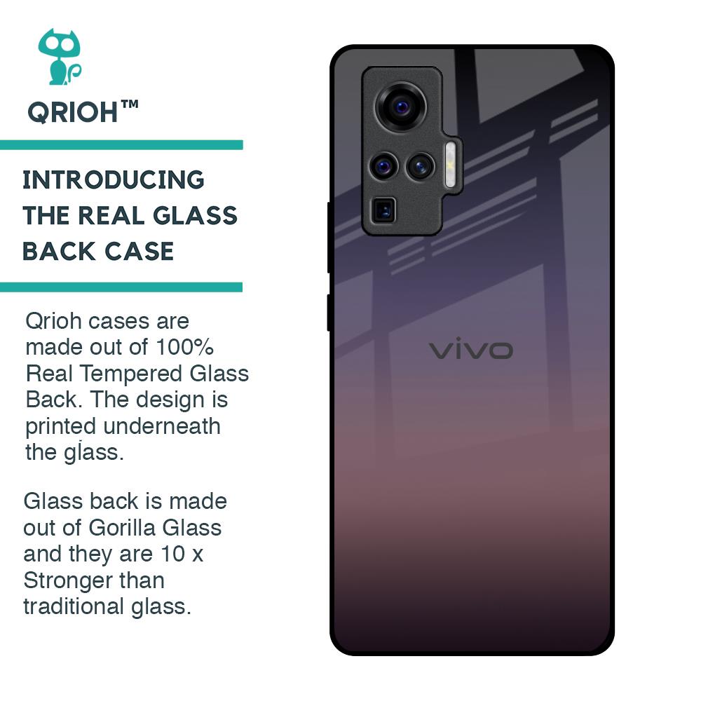 Grey Ombre Glass Case for Vivo X50 Pro