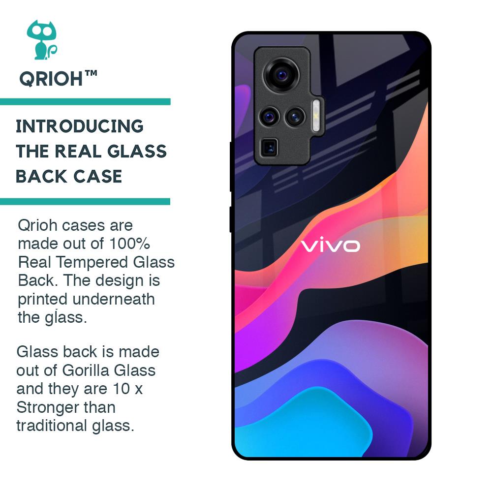 Colorful Fluid Glass Case for Vivo X50 Pro