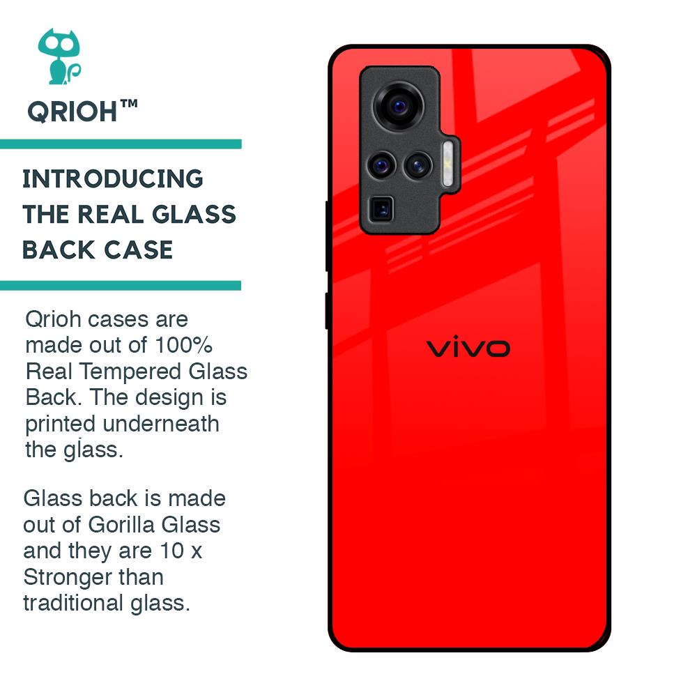 Blood Red Glass Case for Vivo X50 Pro
