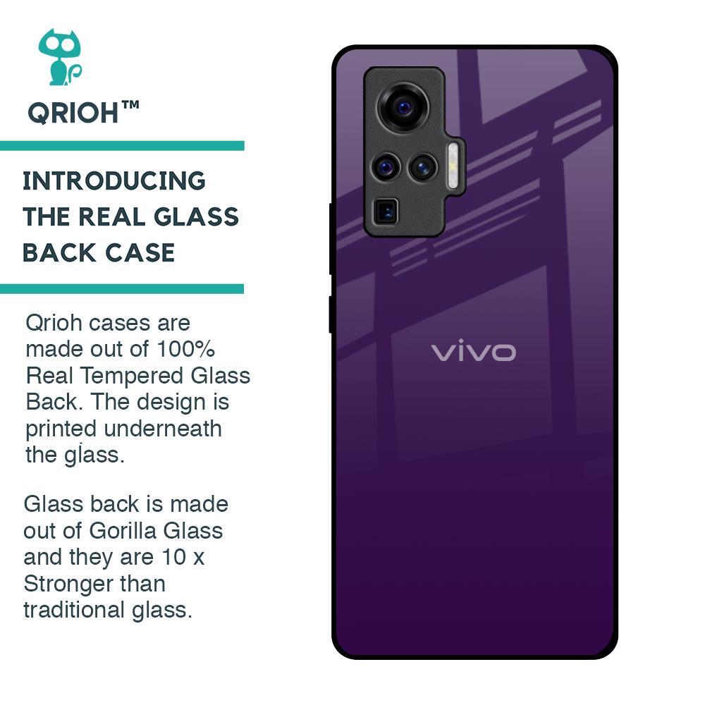 Dark Purple Glass Case for Vivo X50 Pro