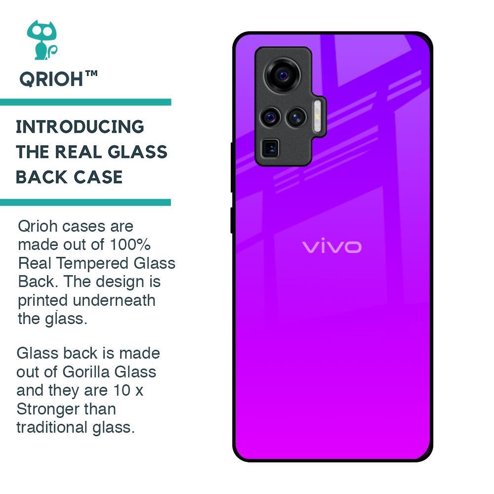 Purple Pink Glass Case for Vivo X50 Pro