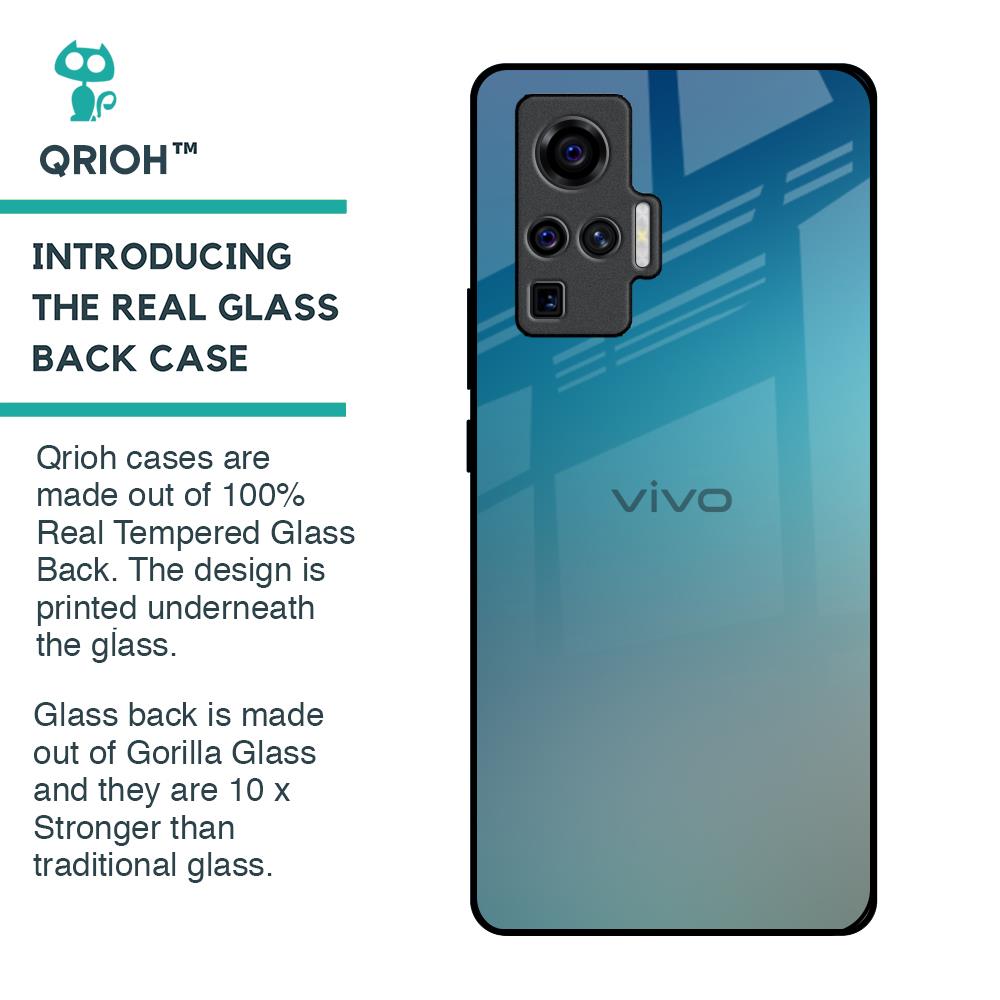 Sea Theme Gradient Glass Case for Vivo X50 Pro
