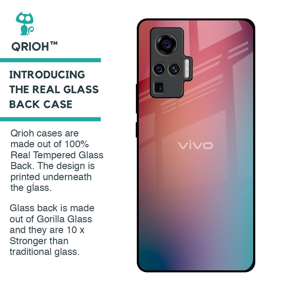 Dusty Multi Gradient Glass Case for Vivo X50 Pro