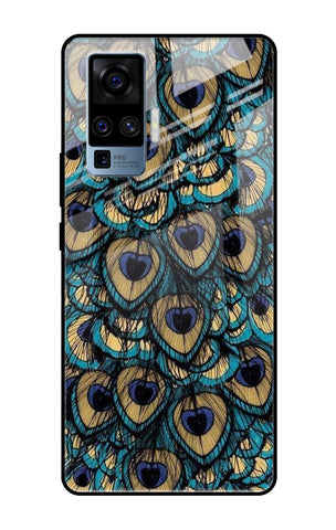 Peacock Feathers Vivo X50 Pro Glass Cases & Covers Online