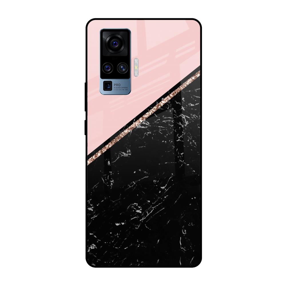 Marble Texture Pink Vivo X50 Pro Glass Cases & Covers Online