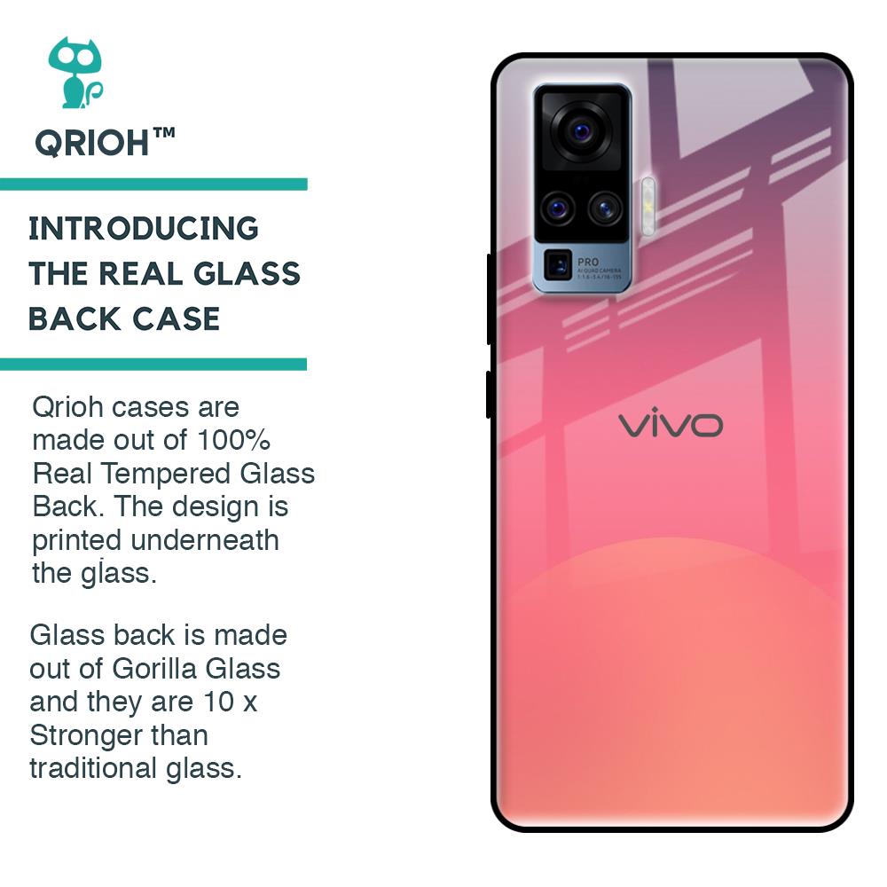 Sunset Orange Glass Case for Vivo X50 Pro