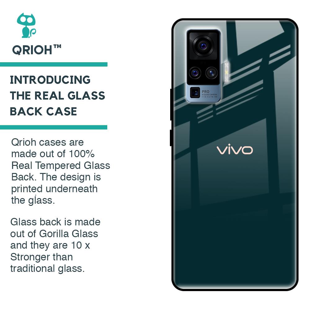 Hunter Green Glass Case For Vivo X50 Pro