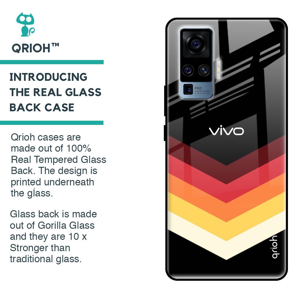 Abstract Arrow Pattern Glass Case For Vivo X50 Pro