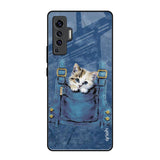 Kitty In Pocket Vivo X50 Glass Back Cover Online