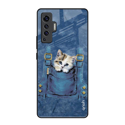 Kitty In Pocket Vivo X50 Glass Back Cover Online