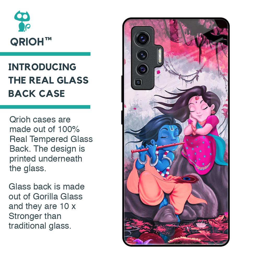 Radha Krishna Art Glass Case for Vivo X50