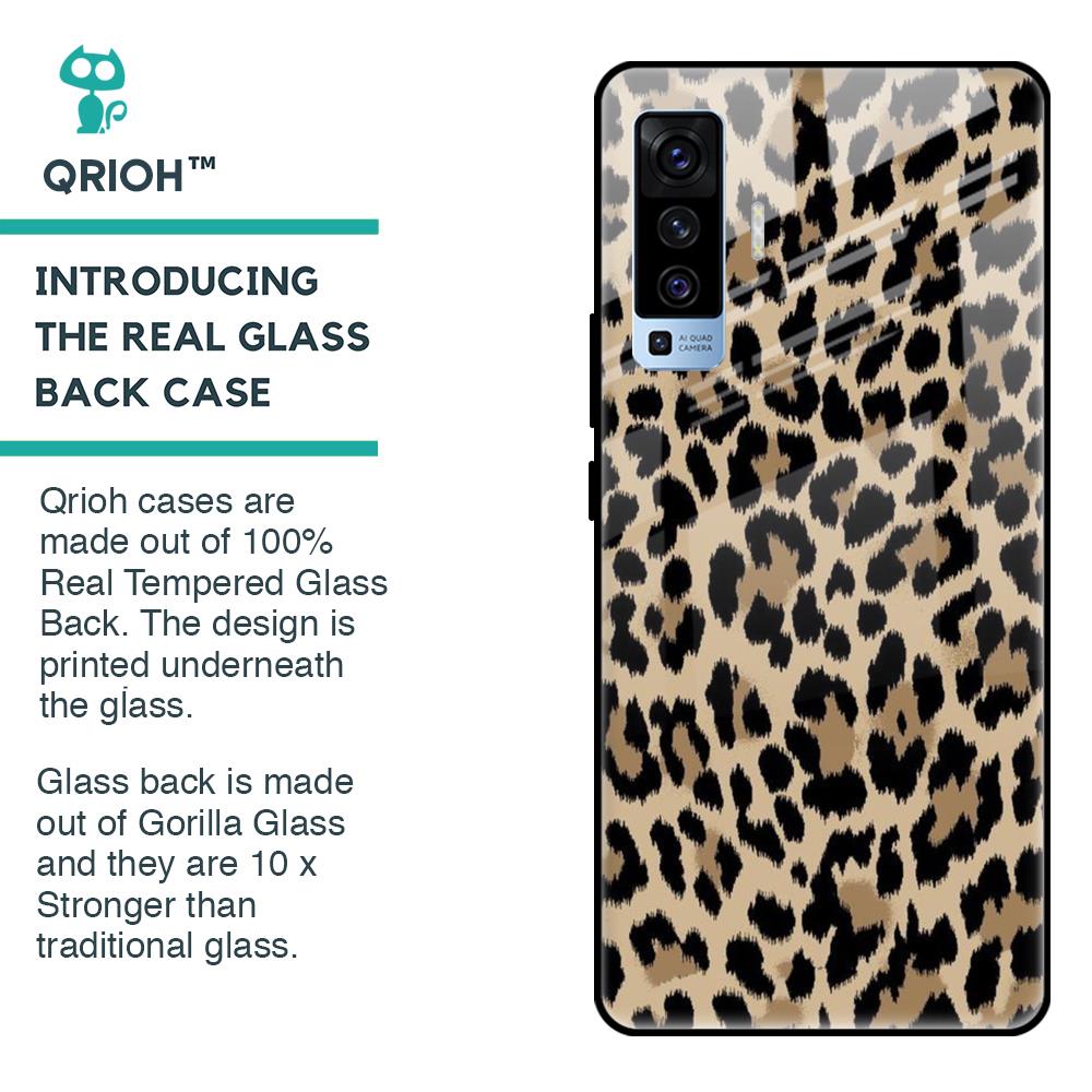Leopard Seamless Glass Case For Vivo X50