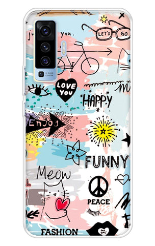 Happy Doodle Vivo X50 Back Cover