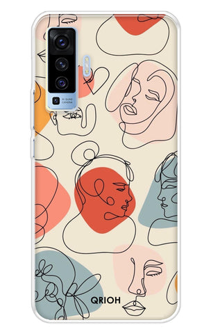 Abstract Faces Vivo X50 Back Cover