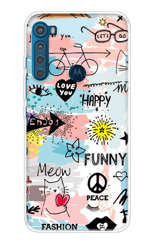 Happy Doodle Motorola One Fusion+ Back Cover