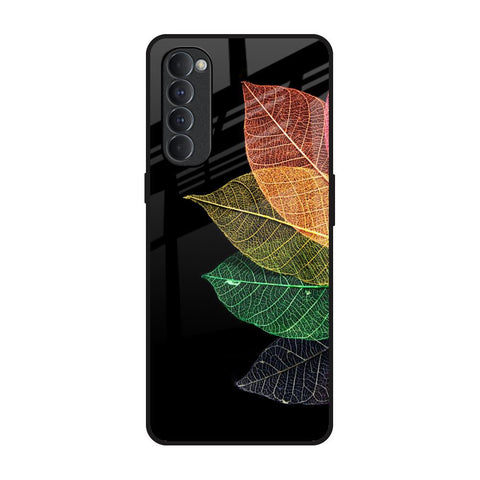 Colorful Leaves Oppo Reno4 Pro Glass Back Cover Online