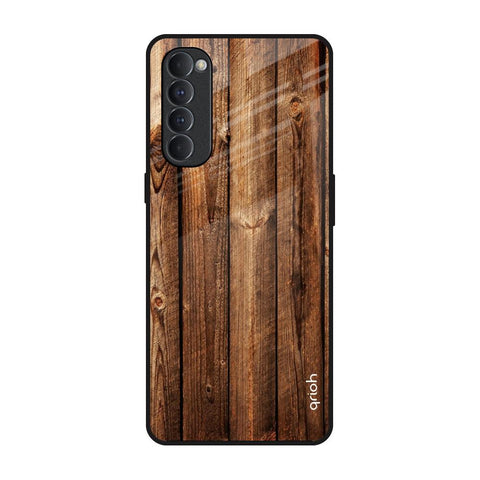 Timber Printed Oppo Reno4 Pro Glass Back Cover Online