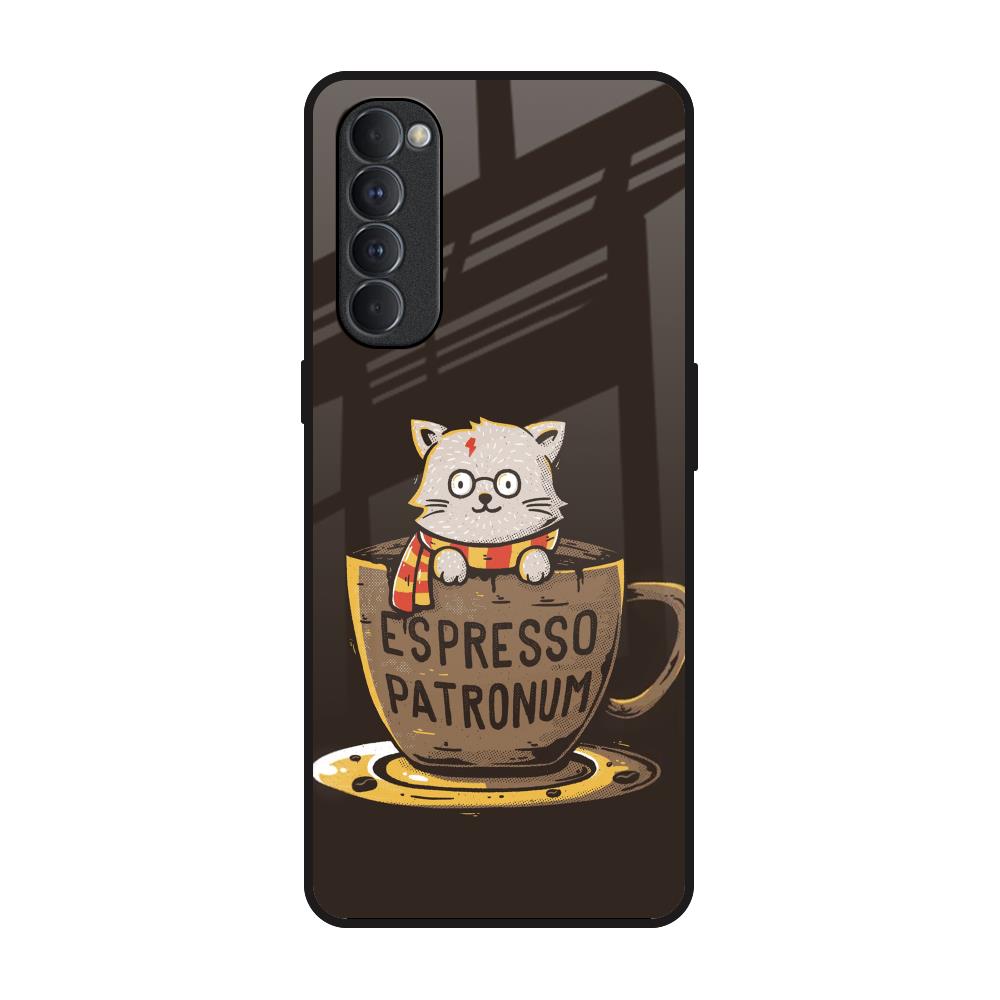 Tea With Kitty Oppo Reno4 Pro Glass Back Cover Online