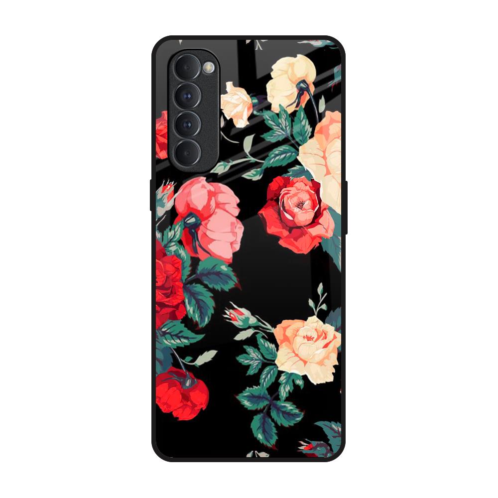 Floral Bunch Oppo Reno4 Pro Glass Back Cover Online