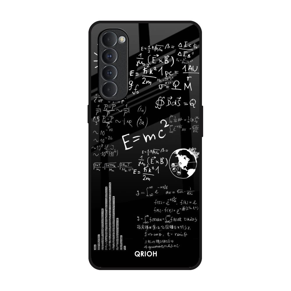 Funny Math Oppo Reno4 Pro Glass Back Cover Online