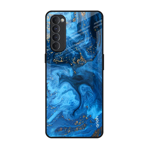 Gold Sprinkle Oppo Reno4 Pro Glass Back Cover Online