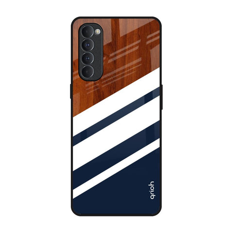 Bold Stripes Oppo Reno4 Pro Glass Back Cover Online