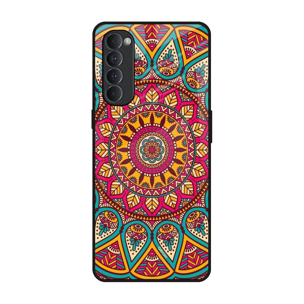 Elegant Mandala Oppo Reno4 Pro Glass Back Cover Online