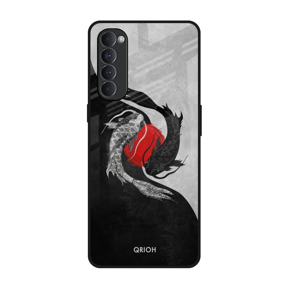 Japanese Art Oppo Reno4 Pro Glass Back Cover Online