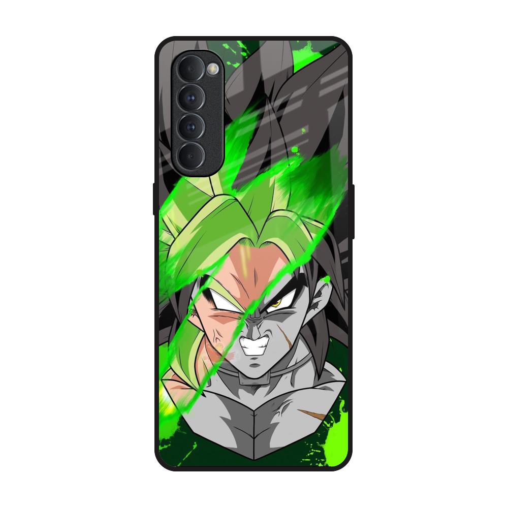 Anime Green Splash Oppo Reno4 Pro Glass Back Cover Online