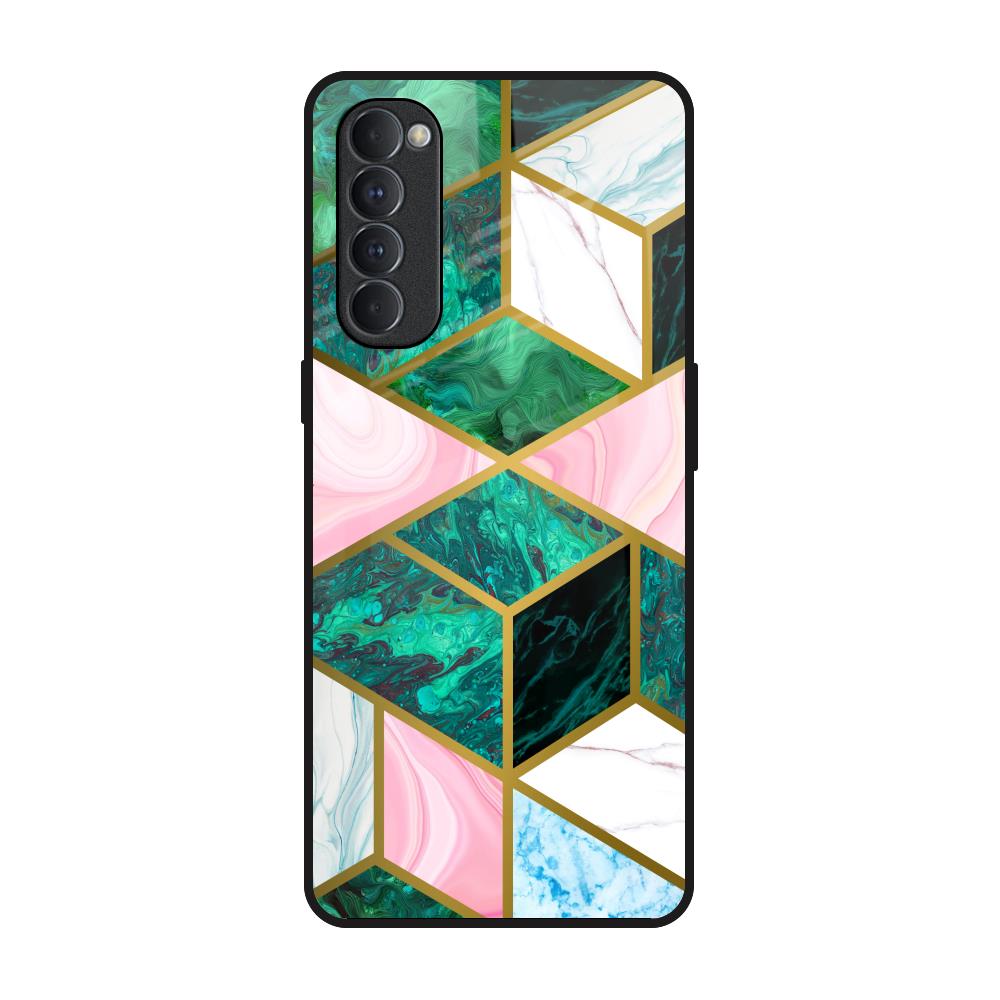 Seamless Green Marble Oppo Reno4 Pro Glass Back Cover Online