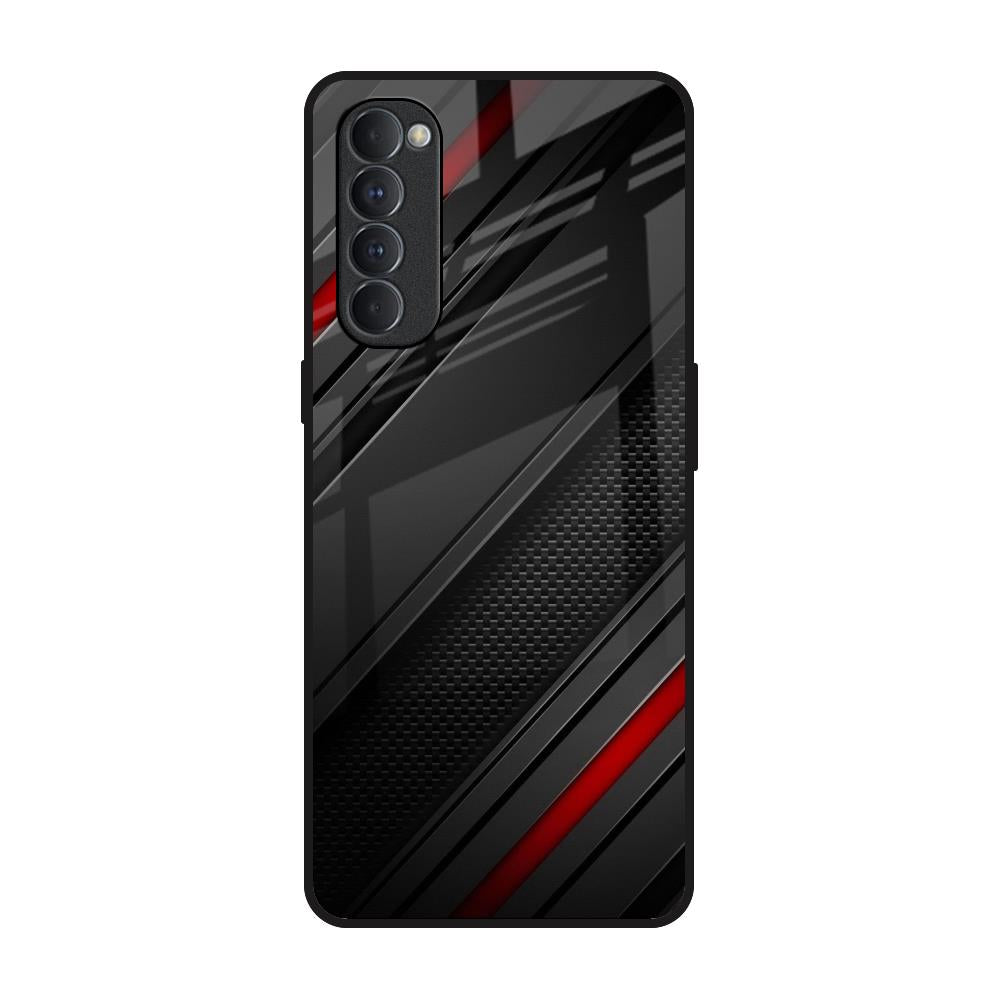 Modern Abstract Oppo Reno4 Pro Glass Back Cover Online