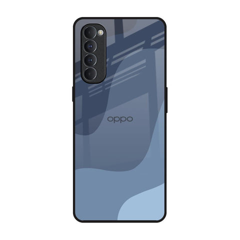 Navy Blue Ombre Oppo Reno4 Pro Glass Back Cover Online