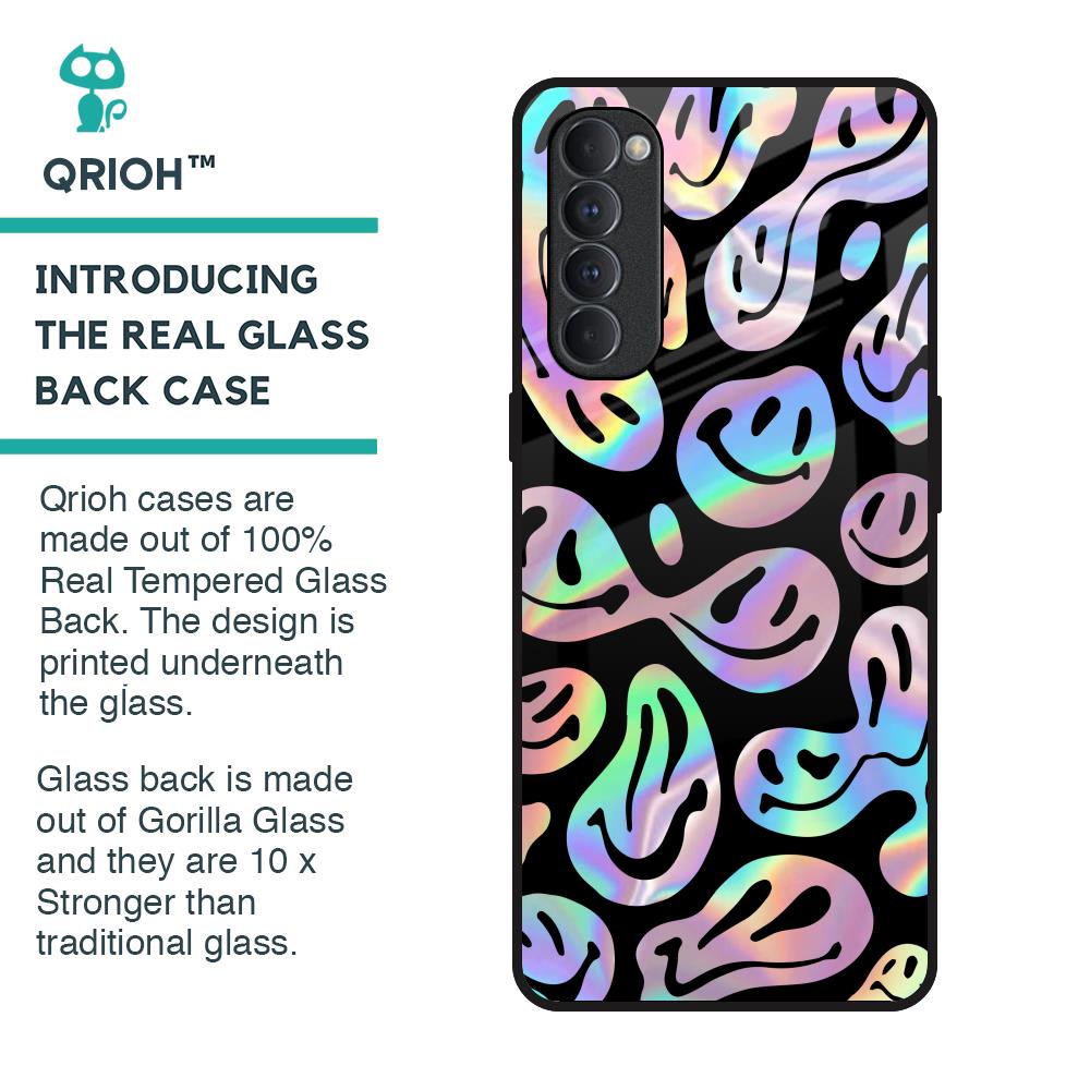 Acid Smile Glass Case for Oppo Reno4 Pro