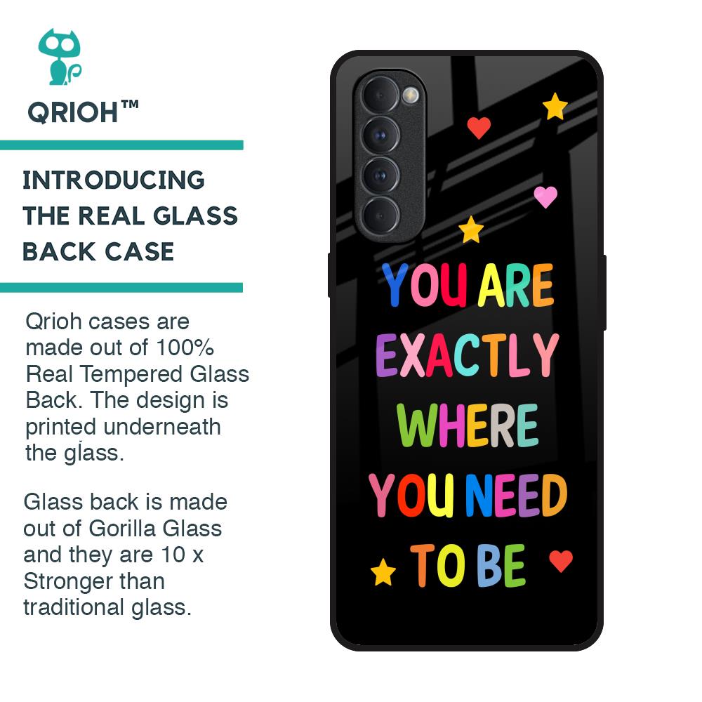 Magical Words Glass Case for Oppo Reno4 Pro