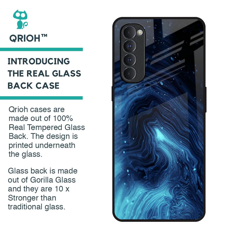 Dazzling Ocean Gradient Glass Case For Oppo Reno4 Pro
