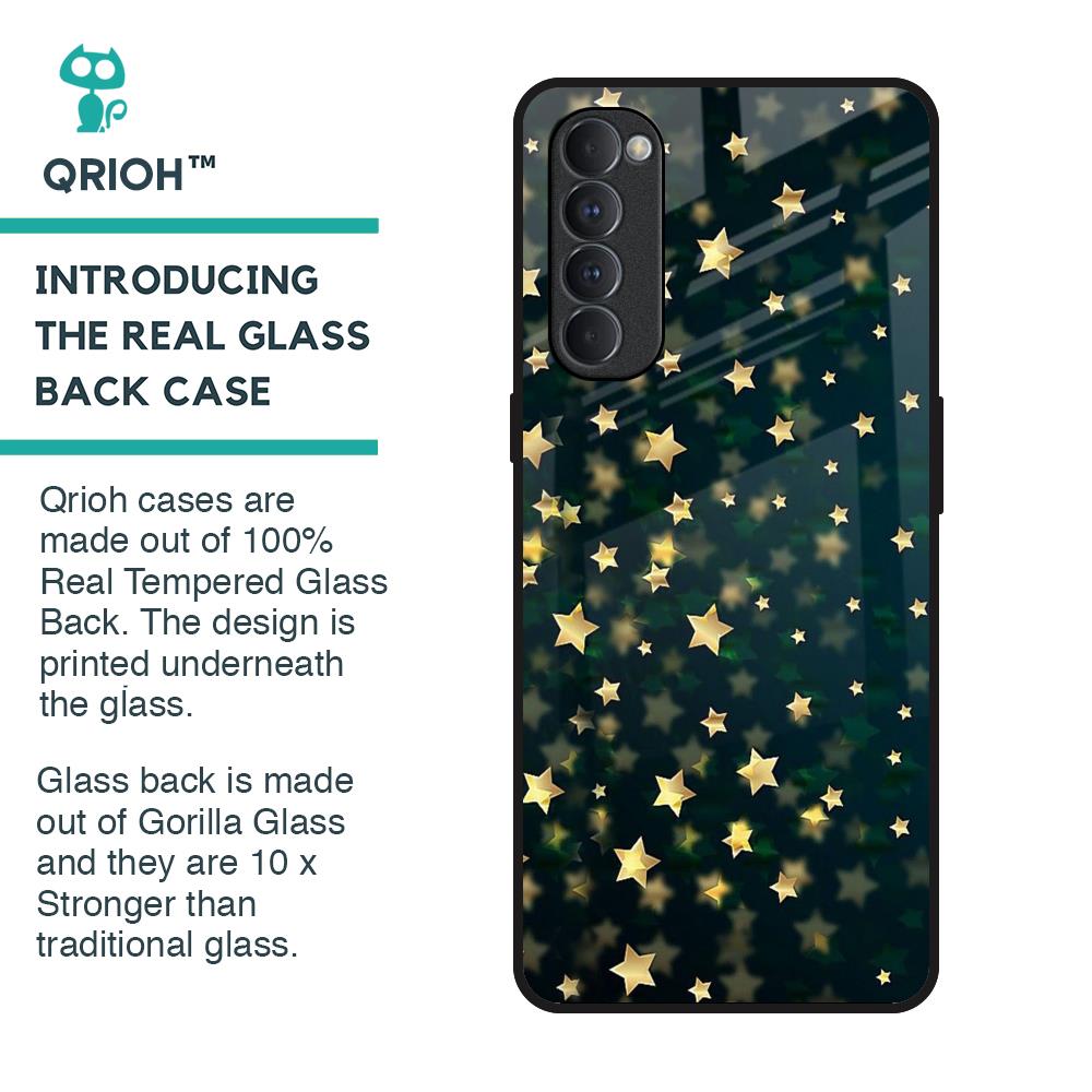 Dazzling Stars Glass Case For Oppo Reno4 Pro