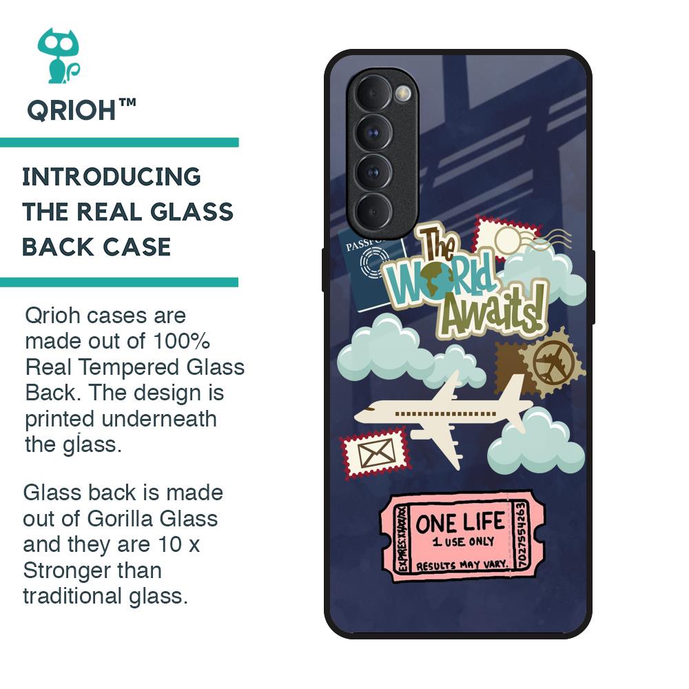 Tour The World Glass Case For Oppo Reno4 Pro