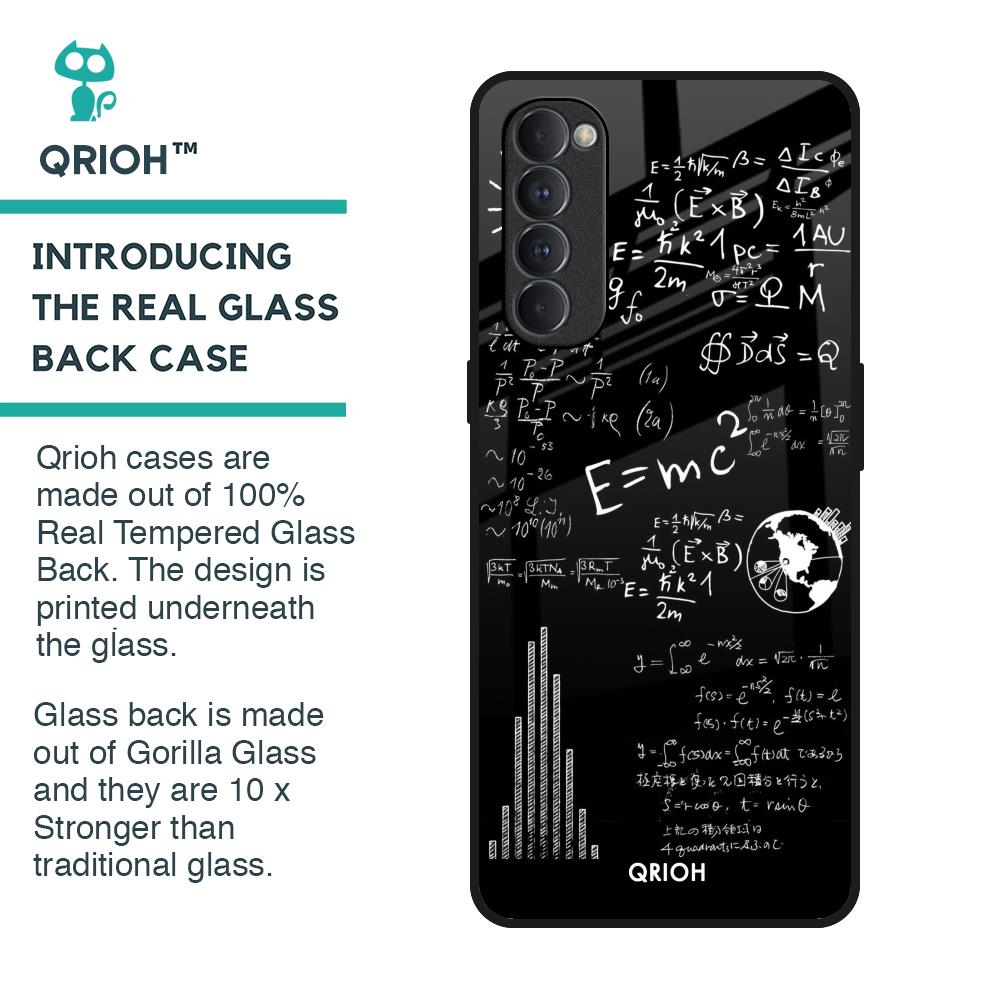 Funny Math Glass Case for Oppo Reno4 Pro